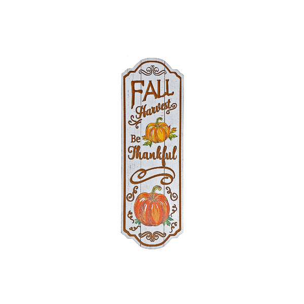 Engraved Fall Harvest Be Thankful Sign