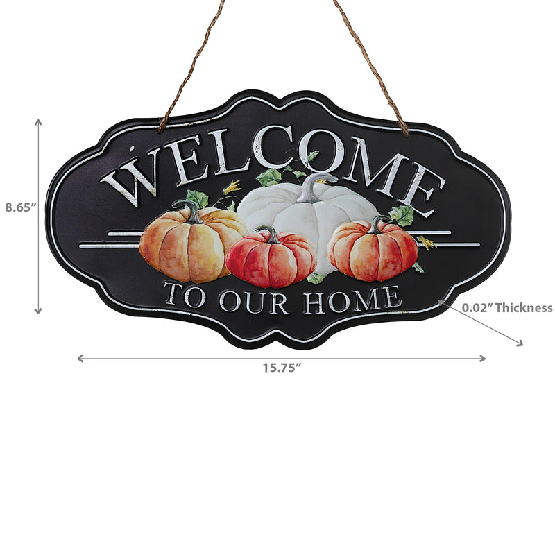 Metal Wall Sign Welcome To Our Home