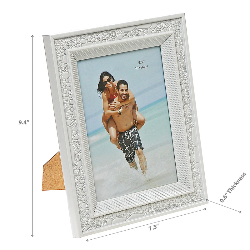5" X 7" Picture Frame White Scale - Set of 2
