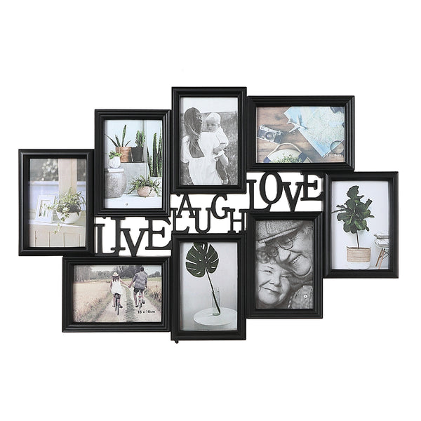 Black Collage Frame - Live Laugh Love (8 - 4X6)