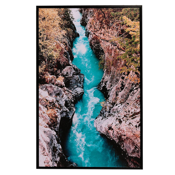 Framed Canvas Wall Art (Gushing Waters) (24 X 36)