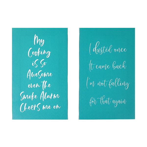 Canvas Wall Sign (Humorous Chores) (6 X 10) (Asstd) - Set of 2