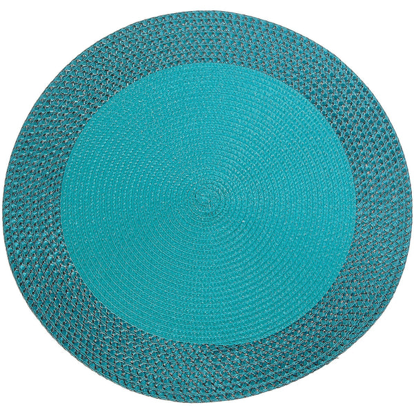 Vinyl Round Placemat With Border (Teal)(Set Of 12)