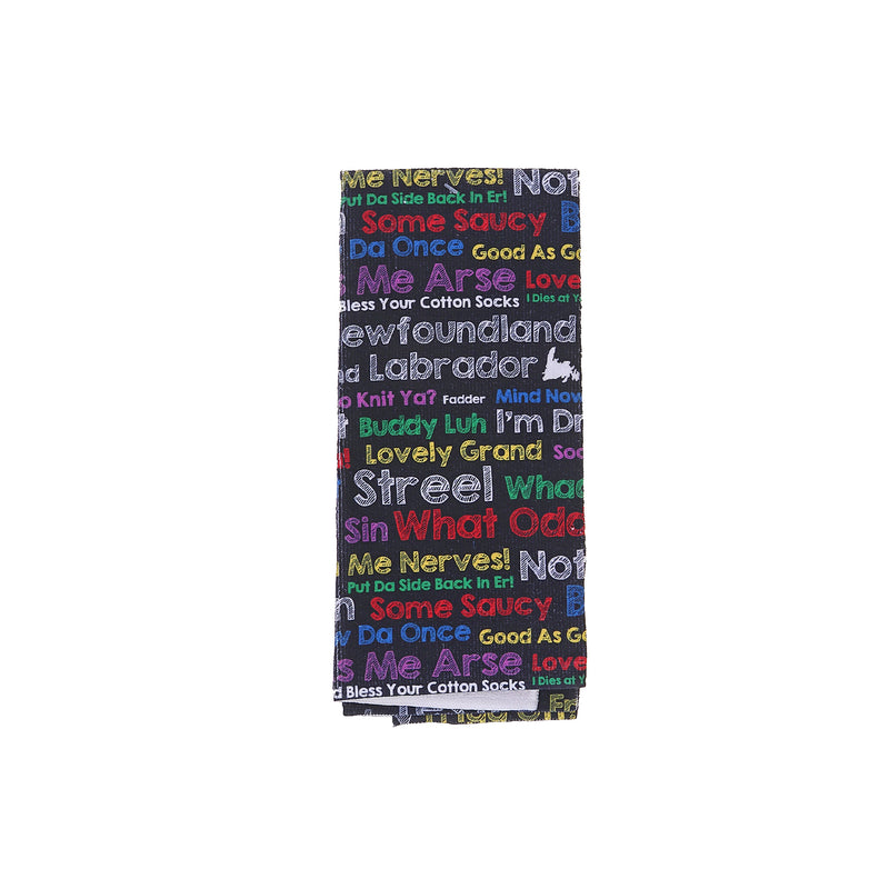 Microfibre Hand Towel Colorful Sayings - Set of 6