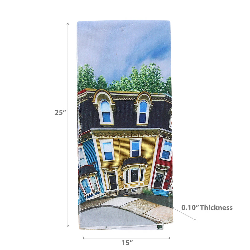 Microfibre Hand Towel Whimsical Rowhouse - Set of 6