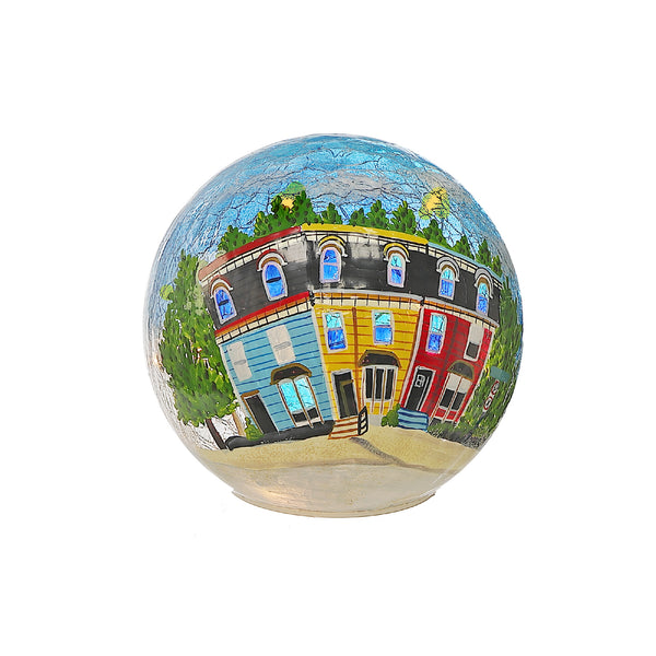 Led Crackled Glass Globe Whimsical Rowhouse