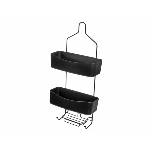 Black Shower Caddy With 2 Baskets