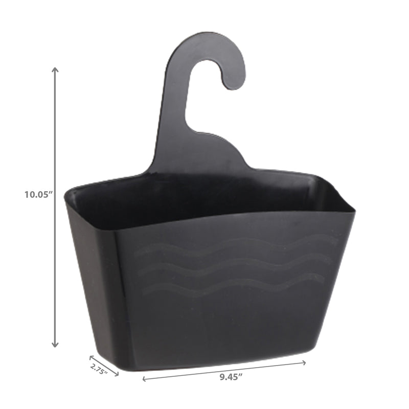 Multi-Purpose Plastic Hanging Basket Black - Set of 2