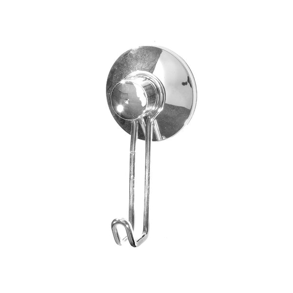 Chrome Suction Cup Single Shower Hook - Set of 6