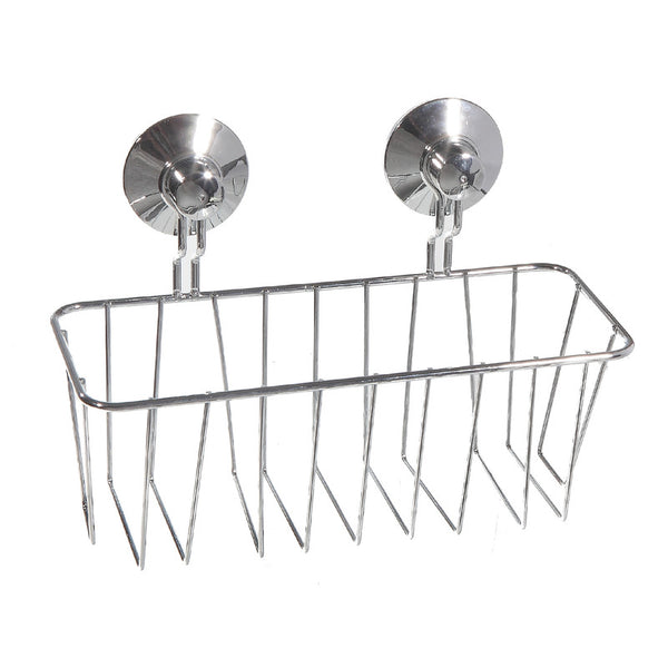 Chrome Suction Cup Shower Rectangular Caddy - Set of 2