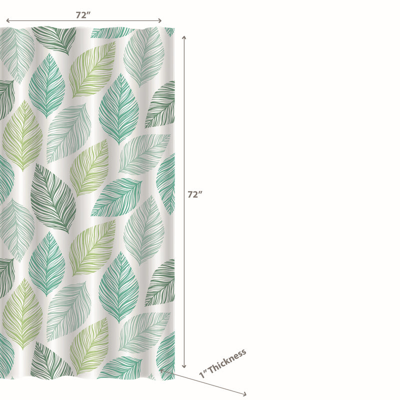 Peva Shower Curtain With 12 Polyresin Hooks Leaflet