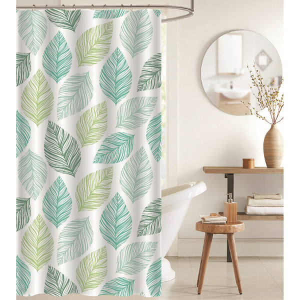 Peva Shower Curtain With 12 Polyresin Hooks Leaflet