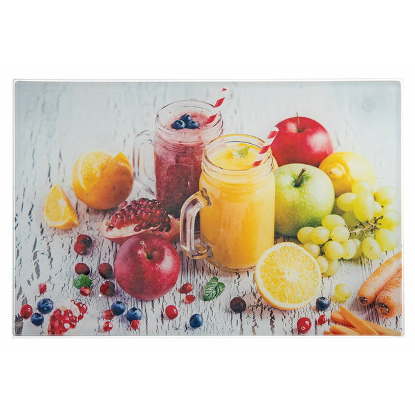 Printed Glass Cutting Board (Fruit Smoothie) - Set of 2