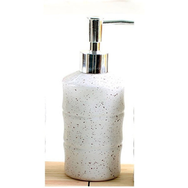 Ceramic Lotion Dispenser (White Sandstone)