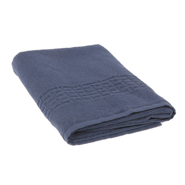 Basketweave Bath Towel (27 X 50) (Navy Blue) - Set of 2
