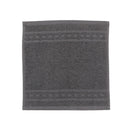 Basketweave Wash Cloth (12 X 12) (Charcoal Gray) - Set of 6