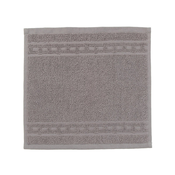 Basketweave Wash Cloth (12 X 12) (Light Gray) - Set of 6