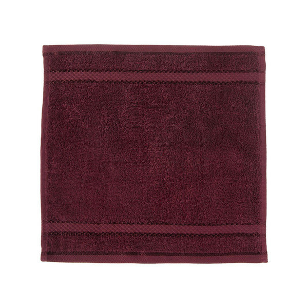 Ellis Wash Cloth (12 X 12) (Burgundy) - Set of 6