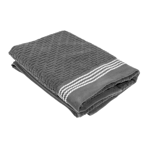 Luxury Stitch Bath Towel (30 X 60) (Cool Gray) - Set of 2