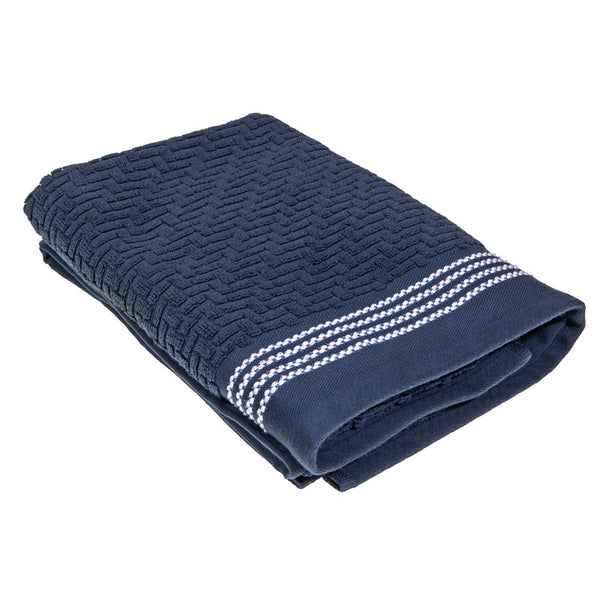 Luxury Stitch Bath Towel (27 X 50) (Blue) - Set of 2