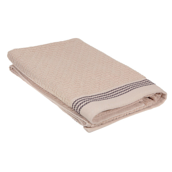 Luxury Stitch Bath Towel (27 X 50) (Taupe) - Set of 2