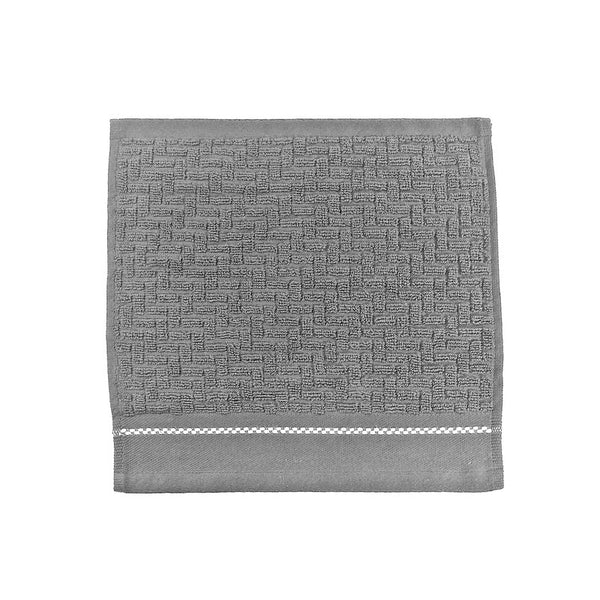 Luxury Stitch Wash Cloth (12 X 12) (Cool Gray) - Set of 6