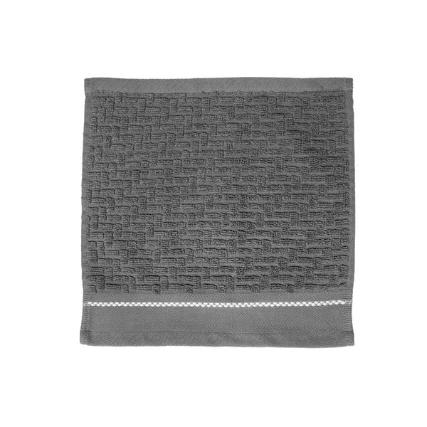Luxury Stitch Wash Cloth (12 X 12) (Light Gray) - Set of 6