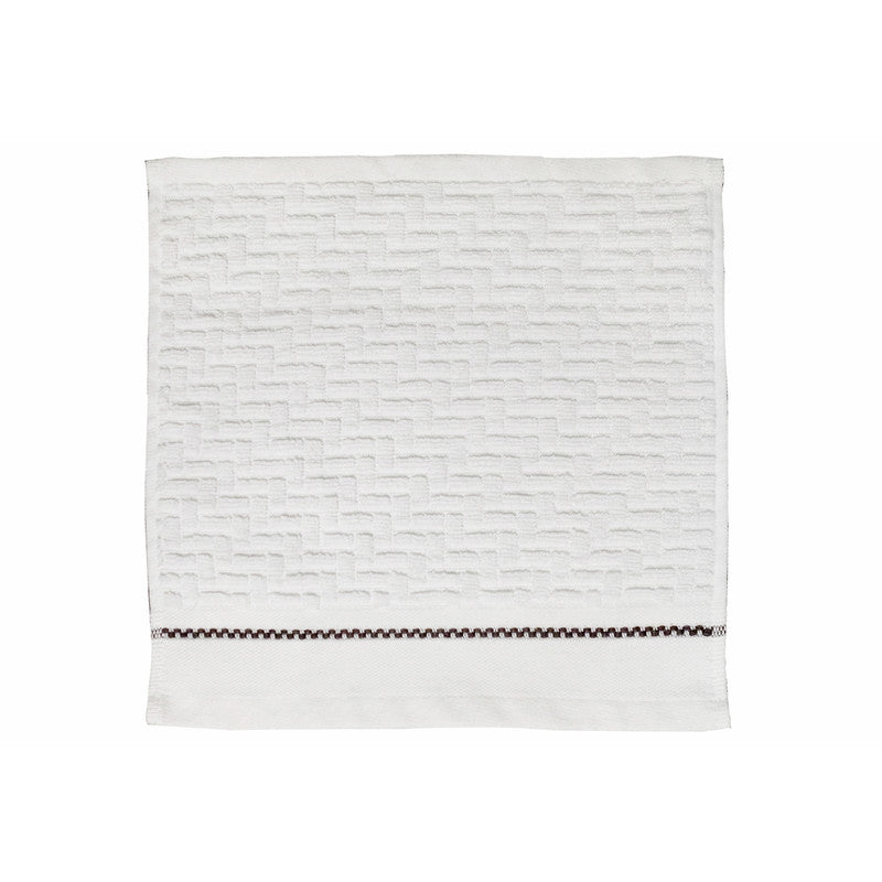 Luxury Stitch Wash Cloth (12 X 12) (White) - Set of 6