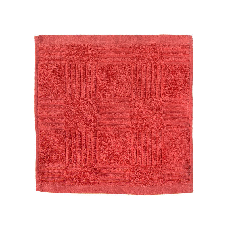 Arista Wash Cloth (12 X 12) (Coral) - Set of 6