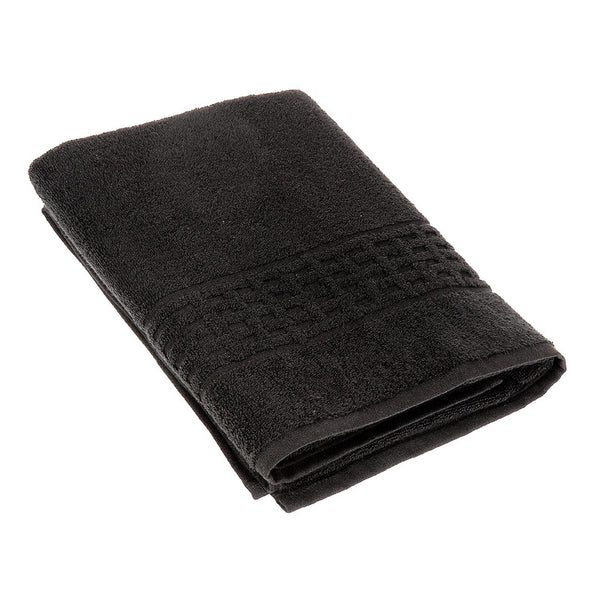 Basketweave Bath Towel (30 X 60) (Black) - Set of 2