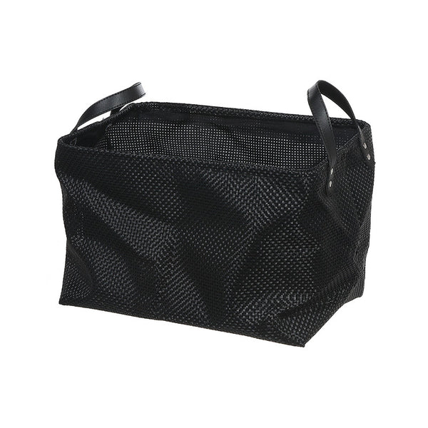Rect. Textilene Storage Basket With Handles (Black)