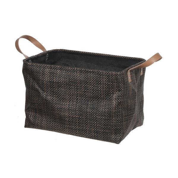 Rect. Textilene Storage Basket With Handles (Chocolate)