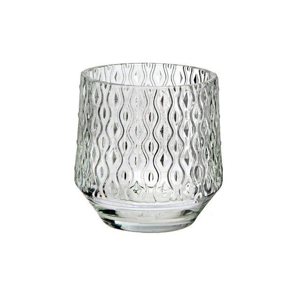 Round Glass Candle Holder (Deco) - Set of 4