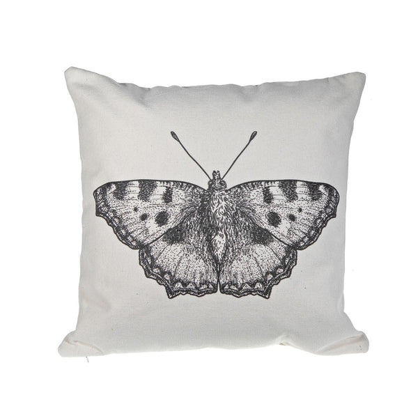 Polycotton Cushion With Side Zipper (Butterfly) - Set of 2