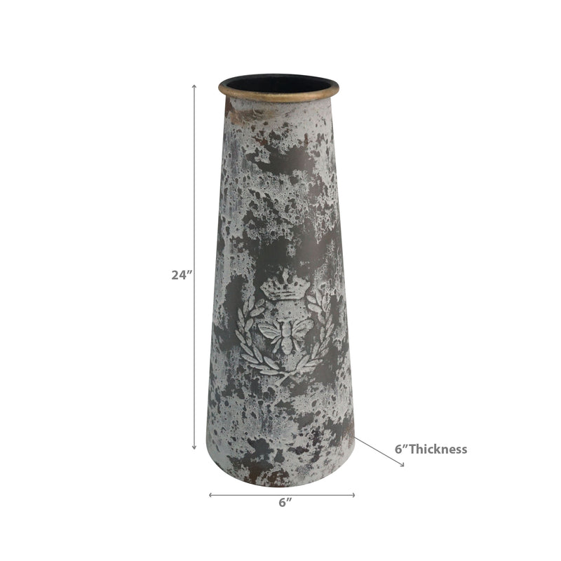 Metal Vase 24" Oxy