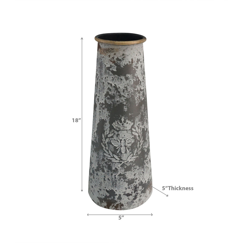 Metal Vase 18" Oxy