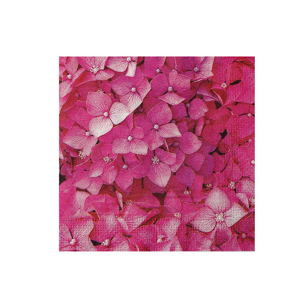 20 Pack Luncheon 3 Ply Napkin (Pink Hydrangea) - Set of 6