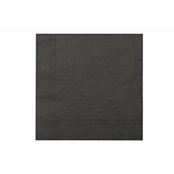 20 Pack Luncheon 3 Ply Napkin (Black) - Set of 6