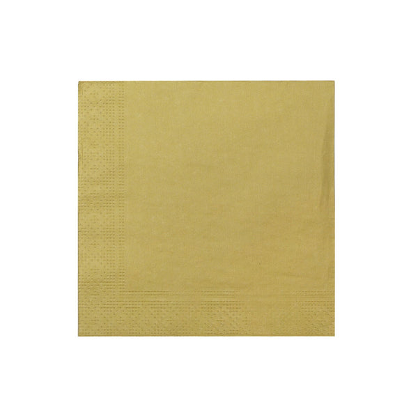 20 Pack Luncheon 3 Ply Napkin (Gold) - Set of 6