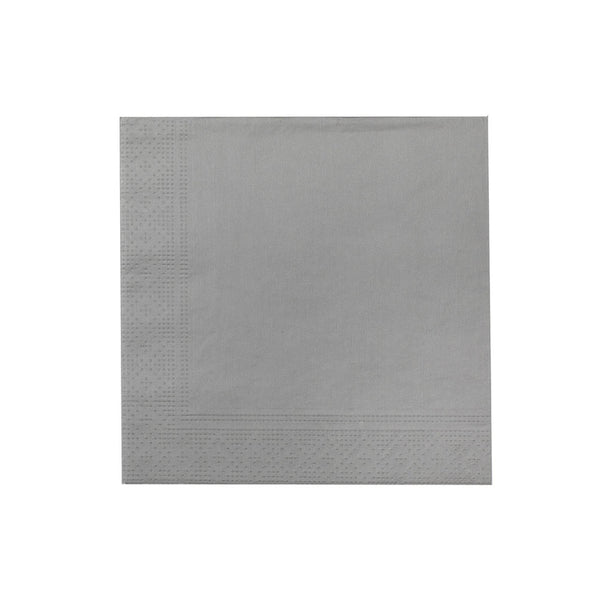 20 Pack Luncheon 3 Ply Napkin (Silver) - Set of 6