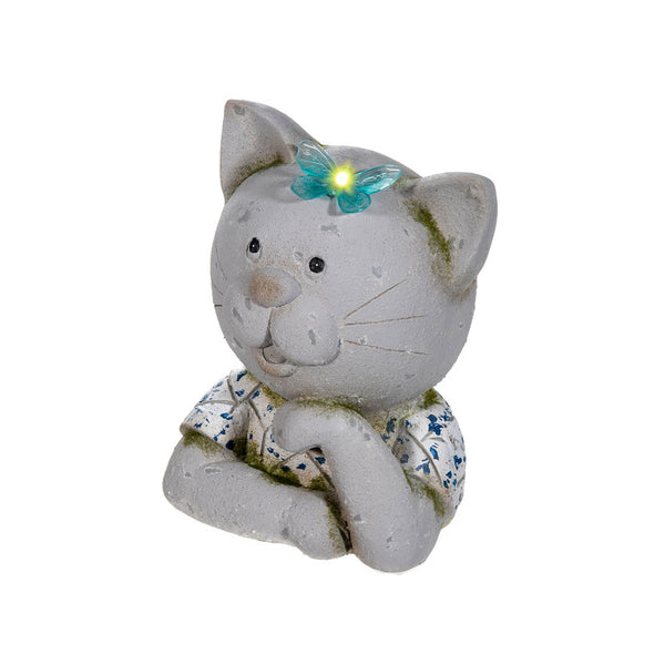 Mgo Solar Power Outdoor Figurine (Cat)