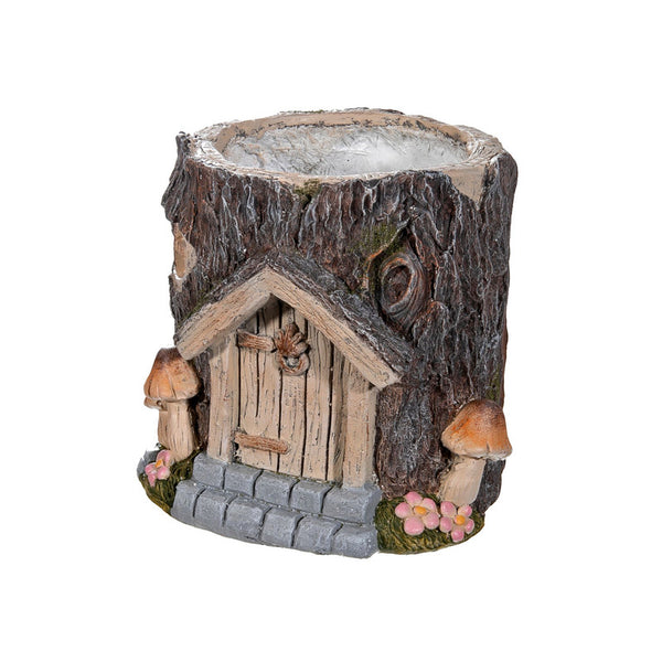 Mgo Tree Stump Planter (House With Triangle Door)