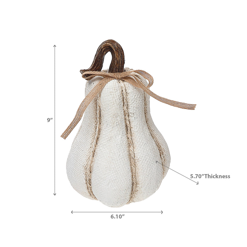 Polyresin Squash With Knit Look White