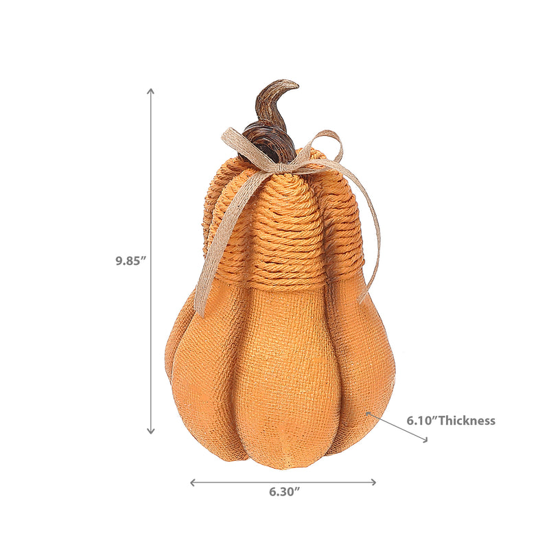 Polyresin Squash With Knit Look Orange