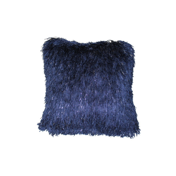 Furry Cushion (Navy Blue) - Set of 2