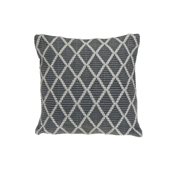 Ribbed Diamond Cushion (Gray) - Set of 2