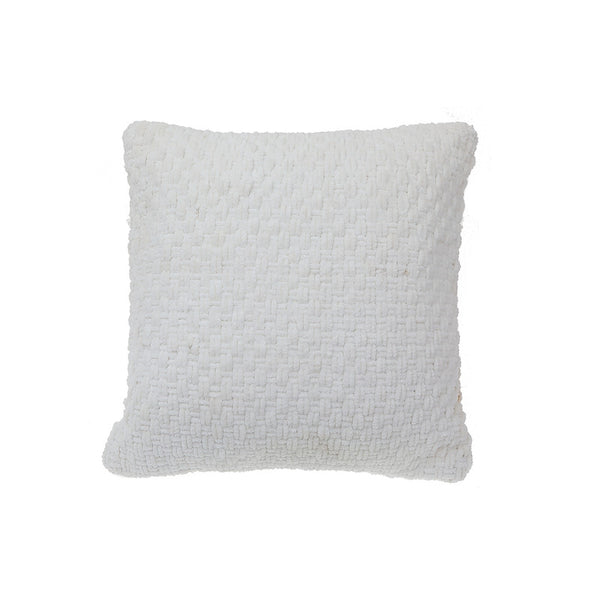 Basketweave Cushion (White) - Set of 2