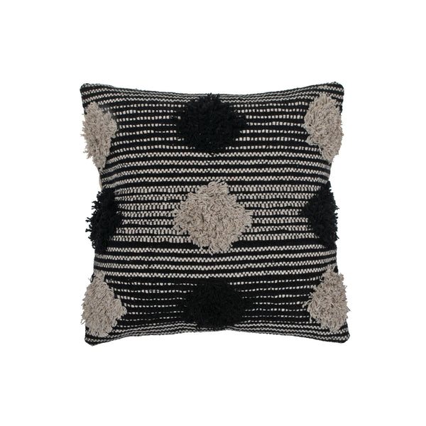Cotton Handwoven Cushion (Pompom) - Set of 2