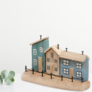 Wooden Triple Houses By The Seashore