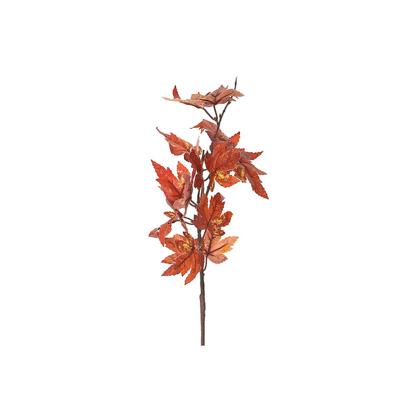 Orange Maple Leaves Pick - Set of 6